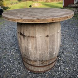 Wine Barrel Table