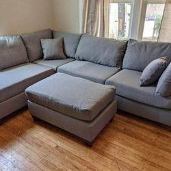 BRAND NEW GREY SECTIONAL REVERSIBLE 
