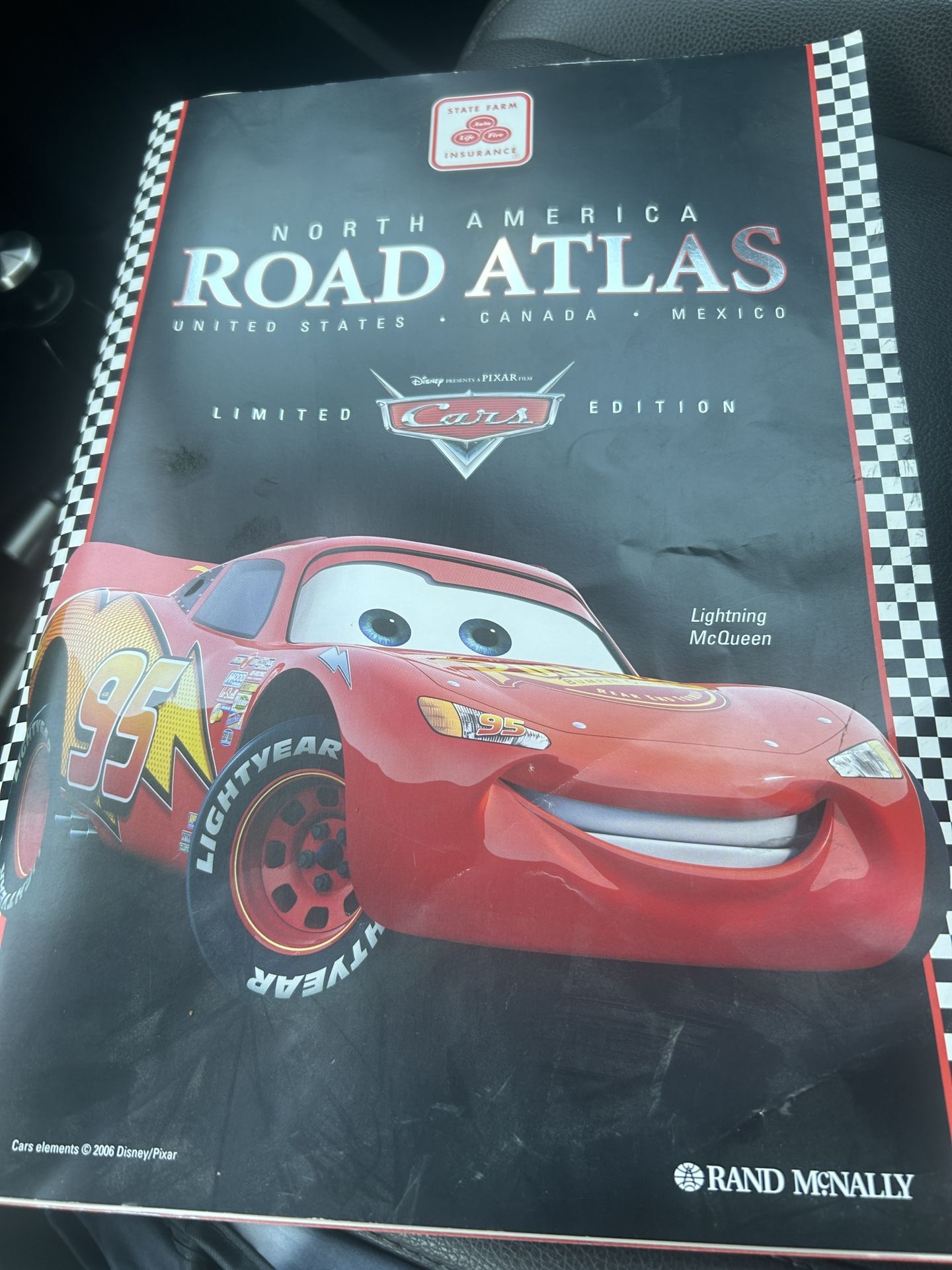 Limited Edition State Farm Road Atlas Disney Pixar Cars Rand McNally US Canada and Mexico