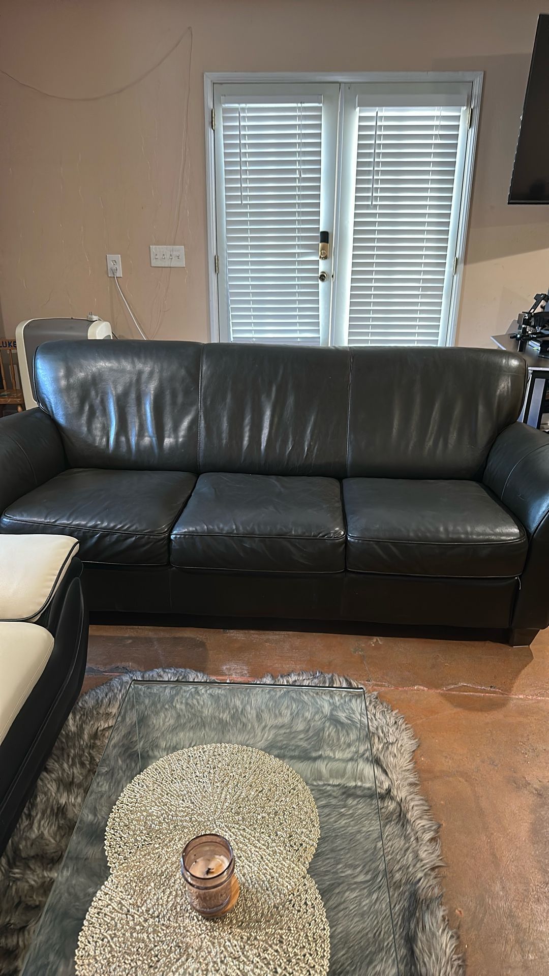 Brown Leather Couch
