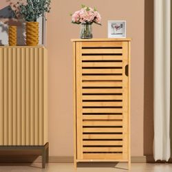 Farmhouse Storage Cabinet, Floor Standing Unit with Doors for Kitchen