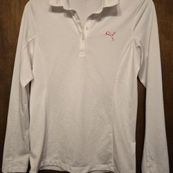 Puma Sport white long sleeve shirt, size S