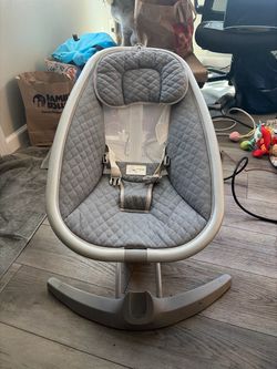 Gray baby bouncer lounger