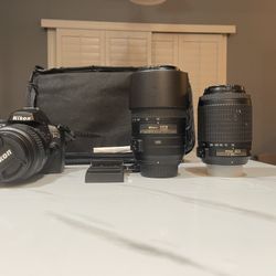 Nikon D40 3 Lenses 