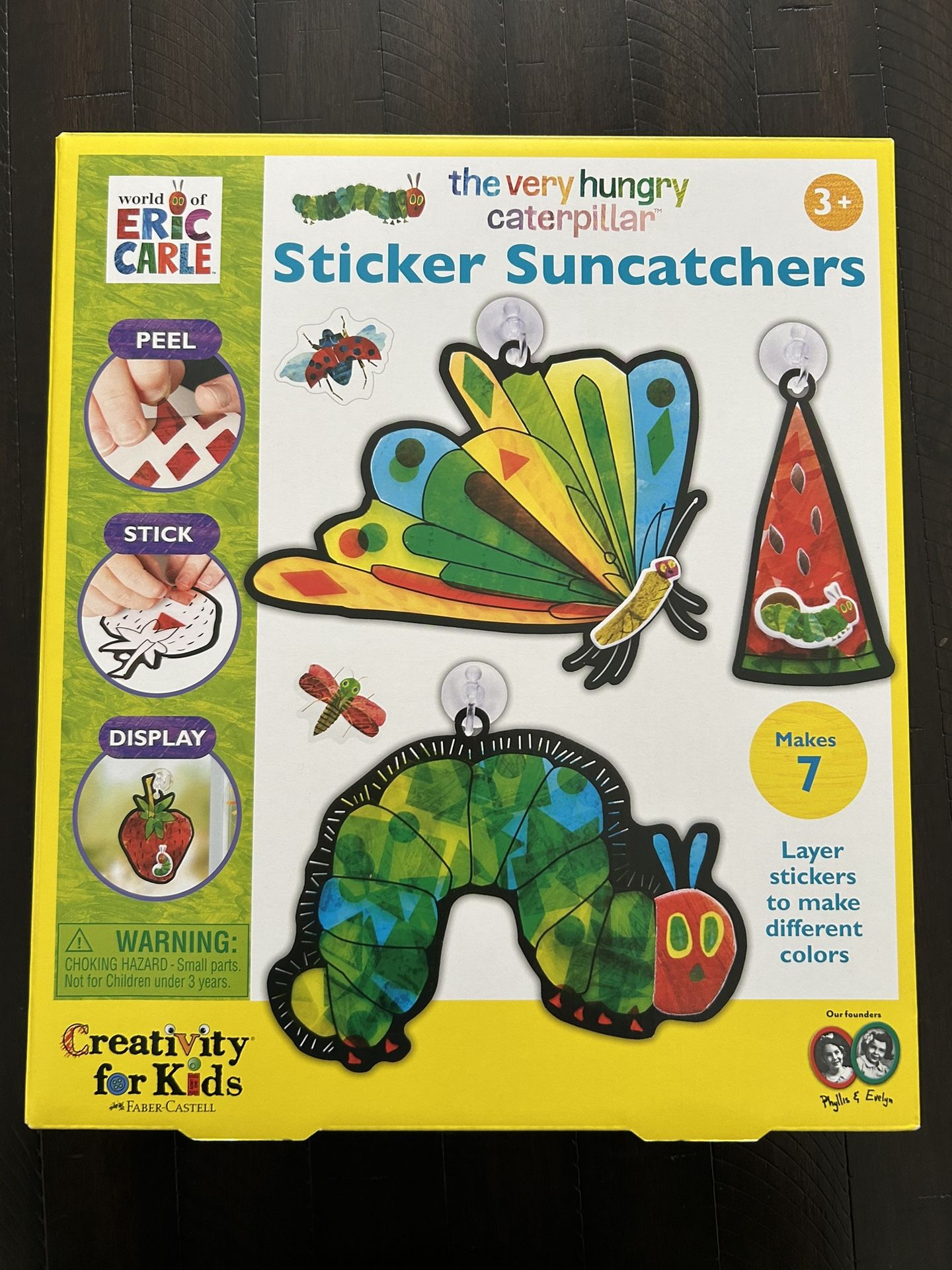 The very hungry caterpillar sticker suncatcher