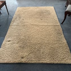 8 x 5 White Shag Area Rug