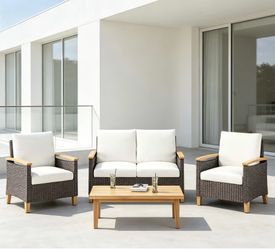 Four-piece outdoor table and chair set