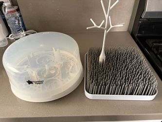 Baby bottle sterilizer and drying rack