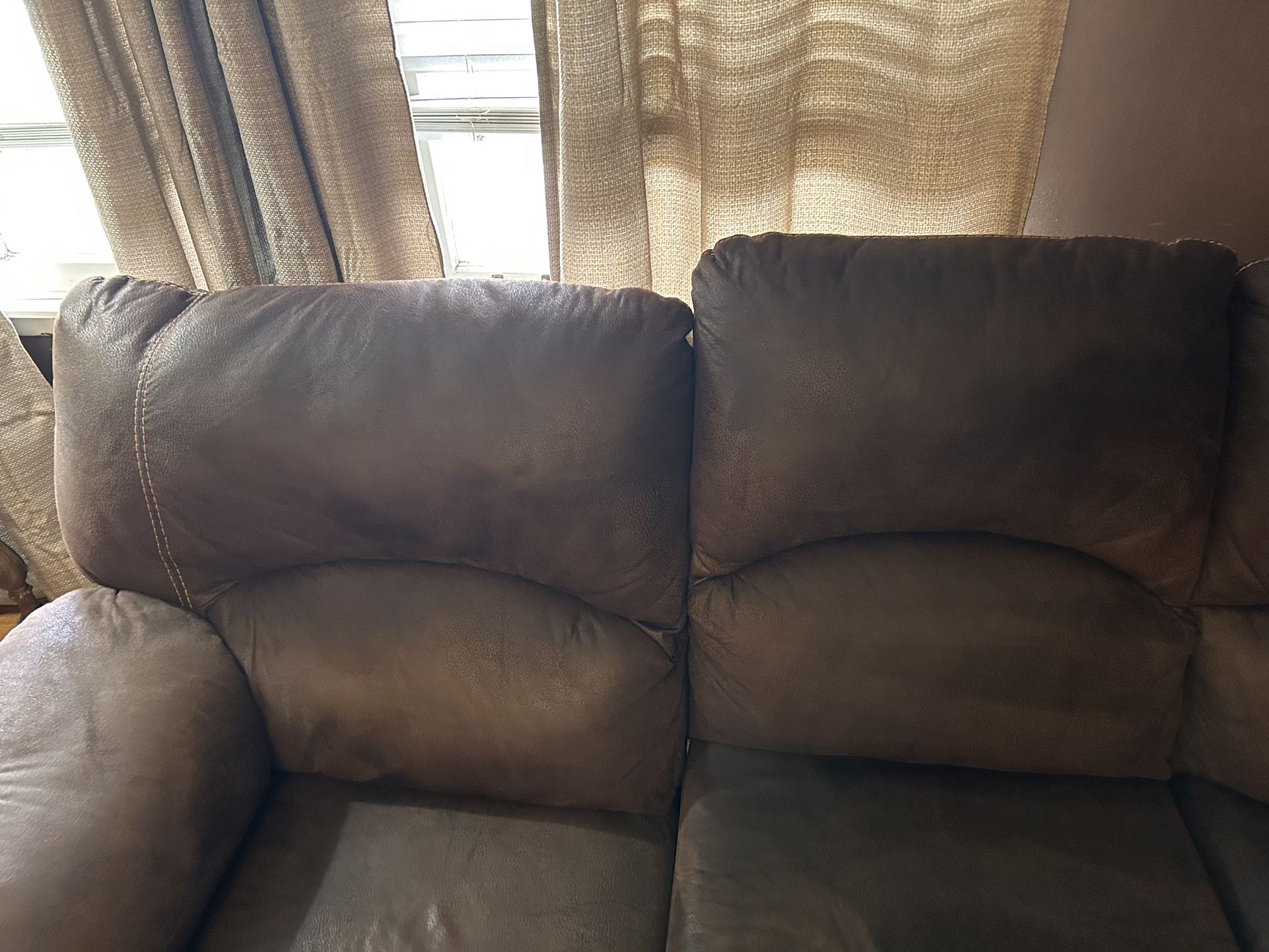 Brown Suede- Sectional $850 ( Or Best Offer )