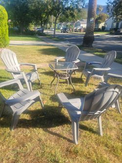 Patio set 6 chair table