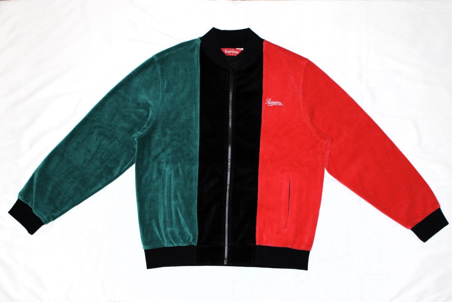 Size Small - Supreme Velour Zip Up Jacket Black : SS18 *BRAND NEW*
