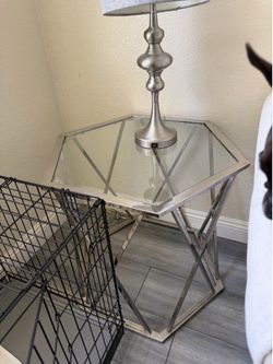 3 pc glass table set