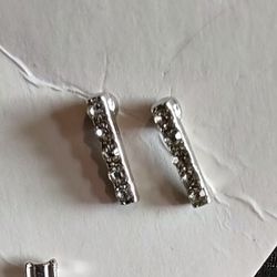 Diamond Bar Earrings