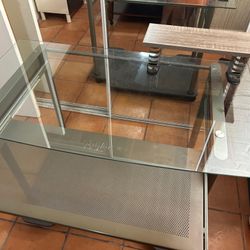 Glass Computer Table And Chair