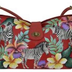 Anna Anuschka Large Hobo Zebra