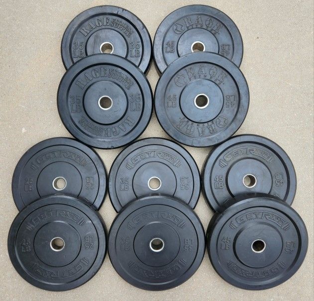 Get RX'd and Rage Premium Black Bumper Plate Pairs