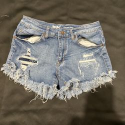 denim blue shorts 