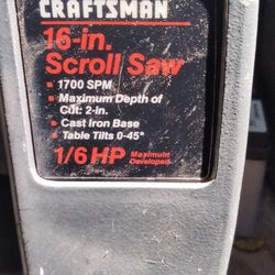 Craftsman 16 Inch Scroll Saw 