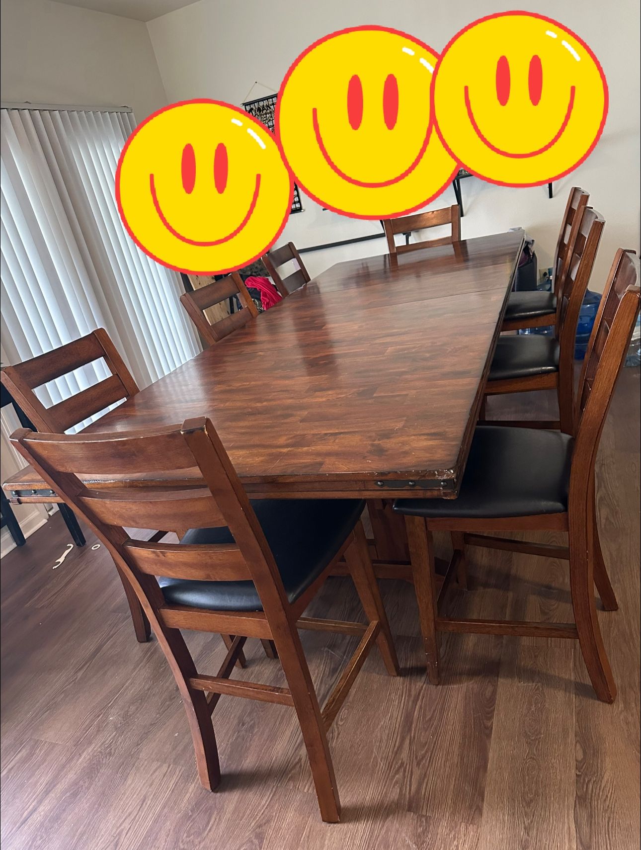 Pub Height Table w/ 8 Chairs