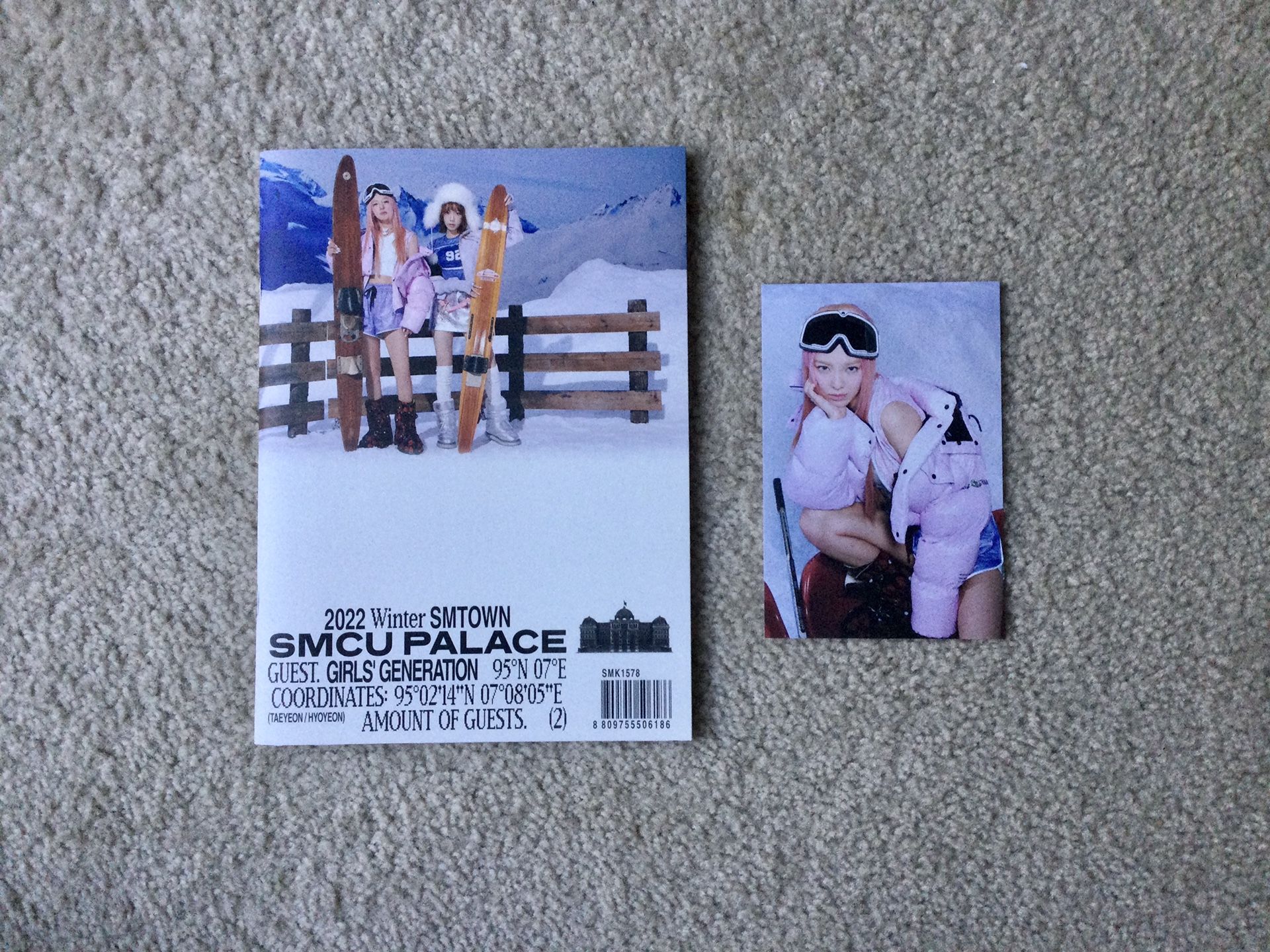 SNSD Girls Generation Album 2022 Winter SMTOWN SMCU PALACE Taeyeon Hyoyeon Guest Version SM TOWN Red Velvet NCT DREAM 127 Aespa K-pop Kpop Photocard