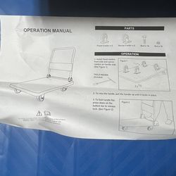 Foldable handi mover push cart