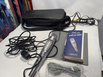Magic Sing Karaoke Microphone System with Stand, Case and Song Book - Tested
