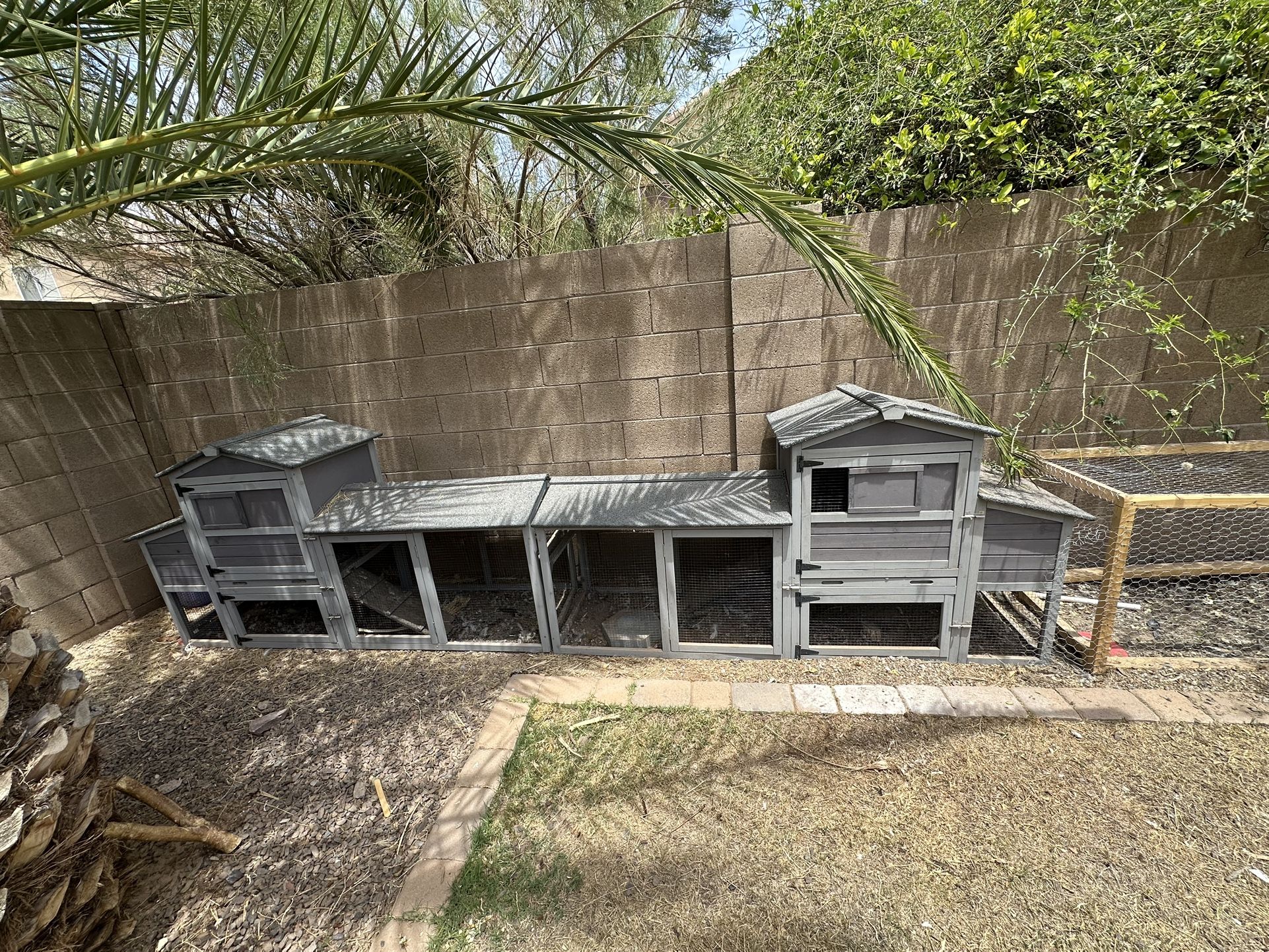 2 Small Chicken Coops +chicken Run