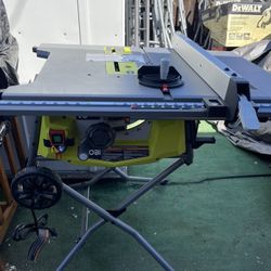 RYOBI 15 Amp 10 in. Expanded Capacity Portable Corded Table Saw With Rolling Stand