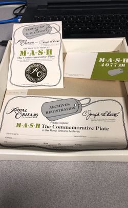 Mash 4077 Commemorative plate #1426