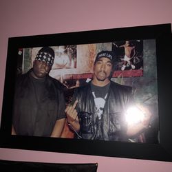 biggie and tupac framed picture