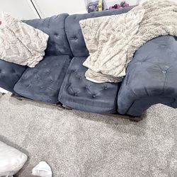 Pottery barn Cushy Lounge Loveseat Set With Pedestals Teen/kids Couch