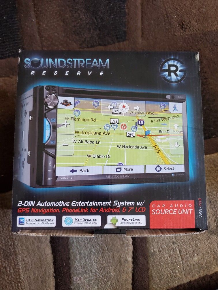 Sound Stream Double Din GPS 7 Inch Touch Screen 