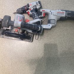 Porter Cable Saw And Drill With Battery $ 30.