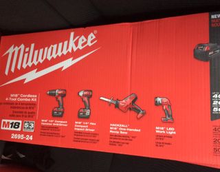 Milwaukee 4-Tool Combo Kit NEW