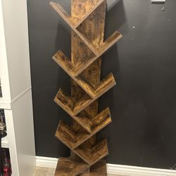 Rustic brown Tree Bookshelf 