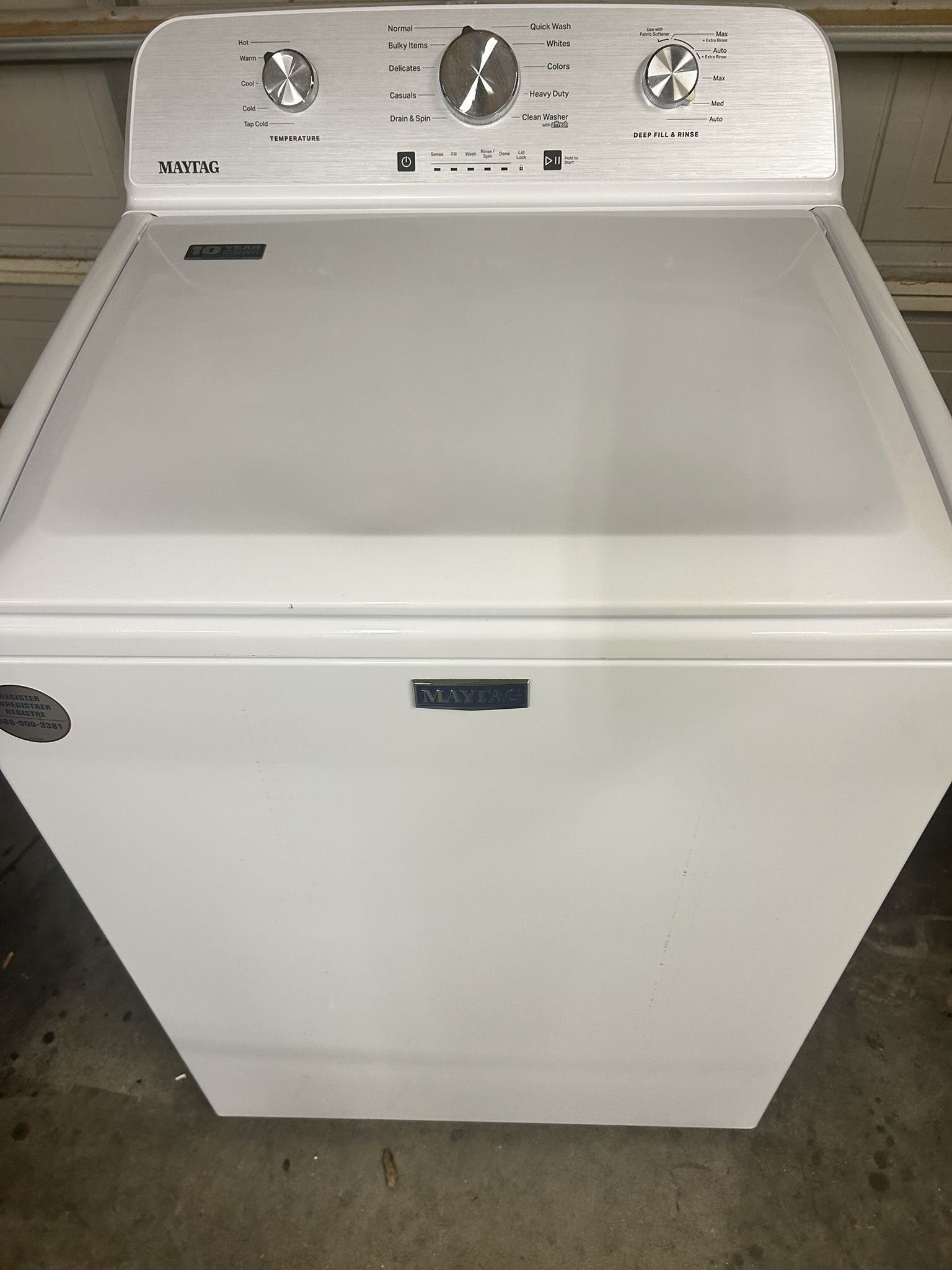 ✨ LIKE NEW MAYTAG 4.5 CU FT DEEP FILL HE TOP-LOAD WASHER – WHITE ✨