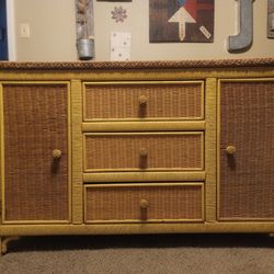 Vintage Wicker Sideboard