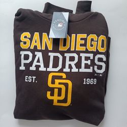 San Diego Padres Majestic Men's Brown Hoodie 3XL And 5XL