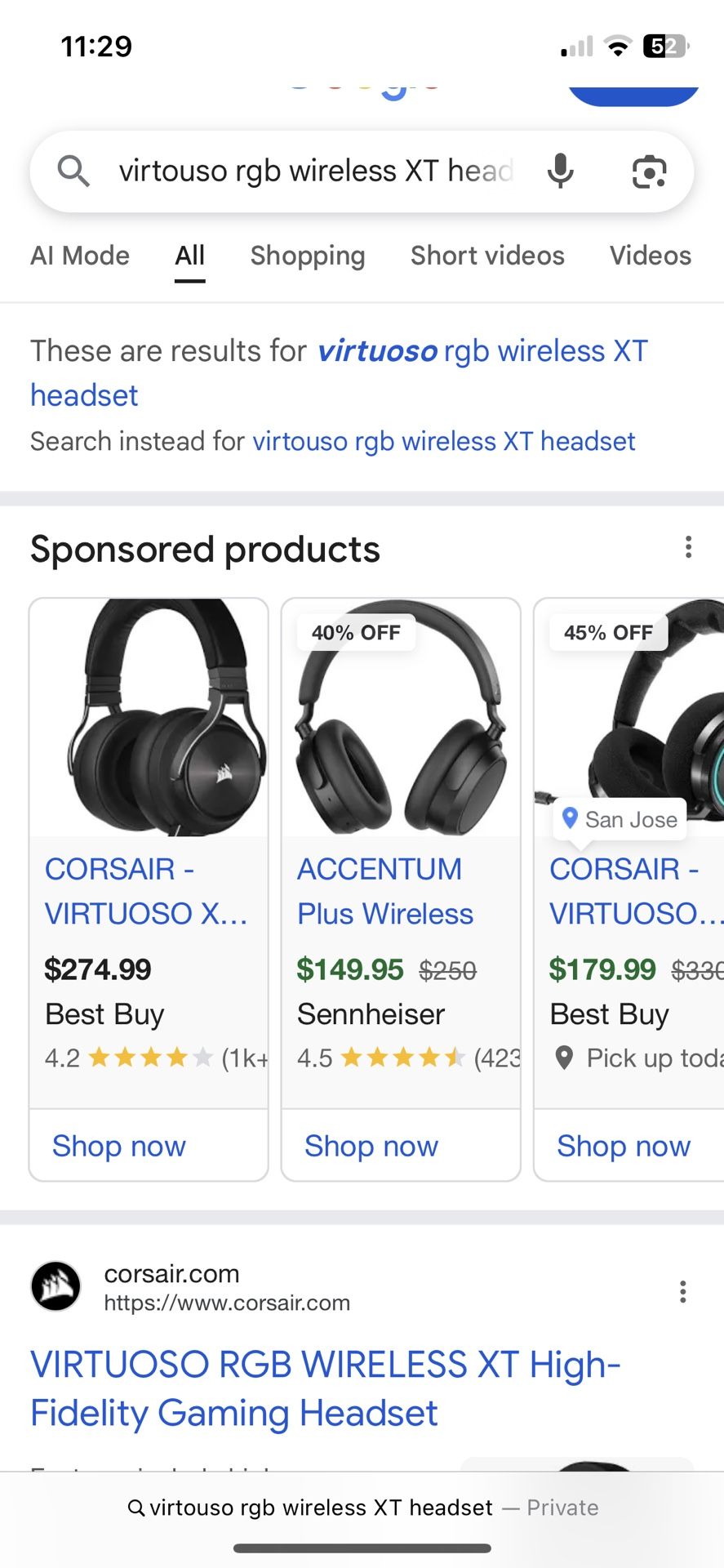 Virtuoso Wireless RGB Headset