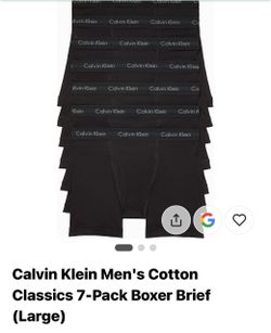 Calvin Klein Men's Cotton Classics 7-Pack Boxer Briefs