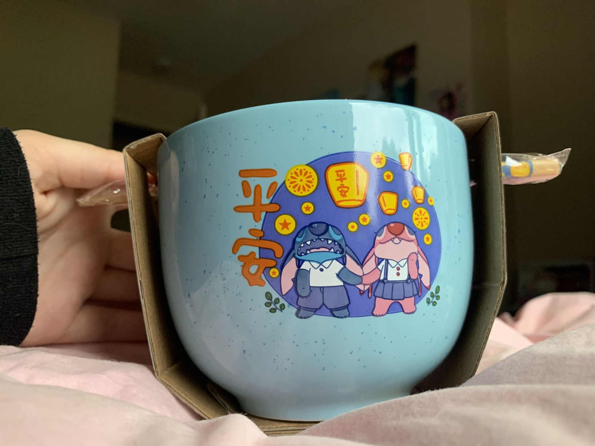 Stitch Ramen Bowl With Chopsticks 