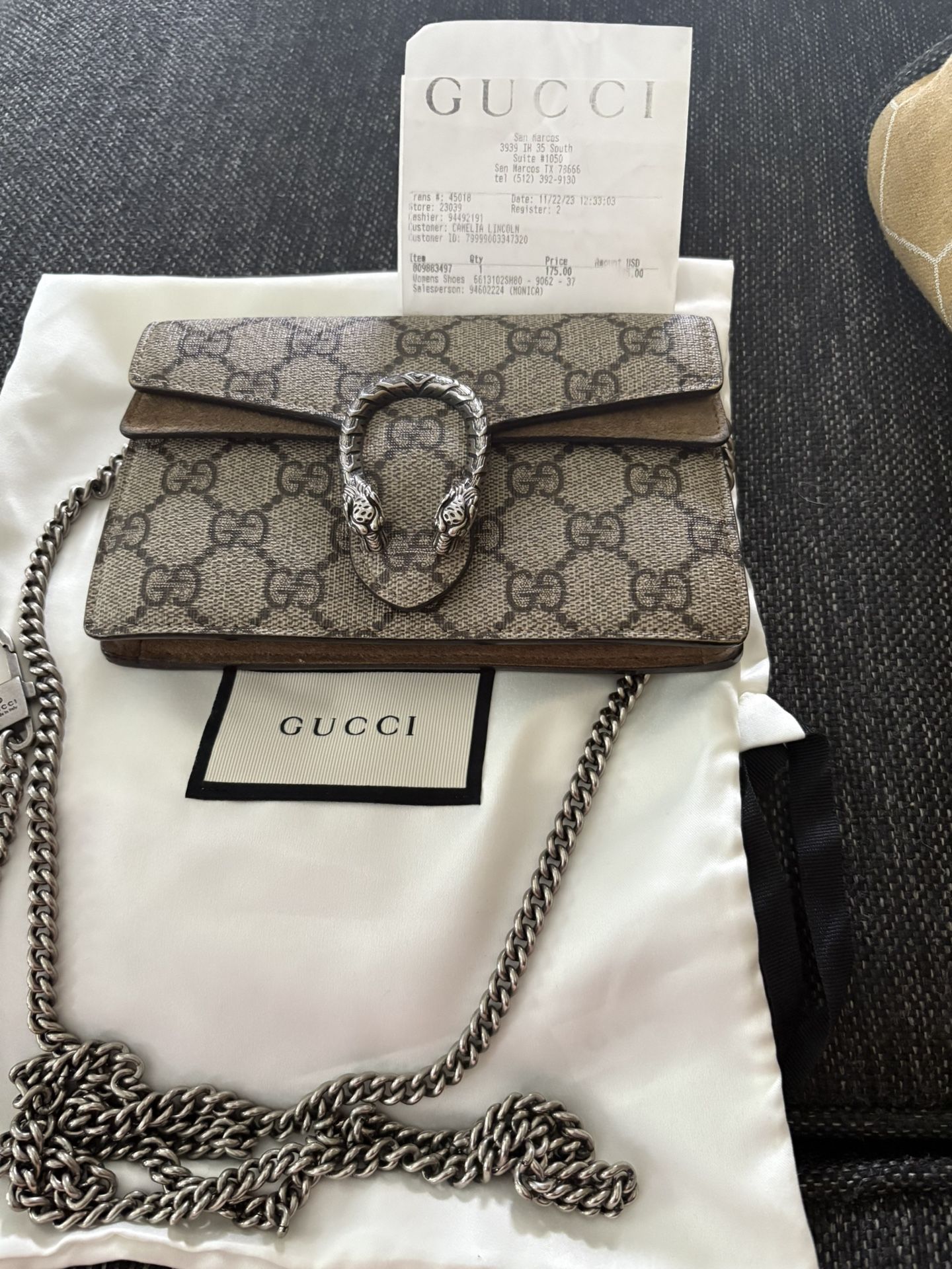 Gucci GG Dyonissious Super Mini Crossbody W Dustbag