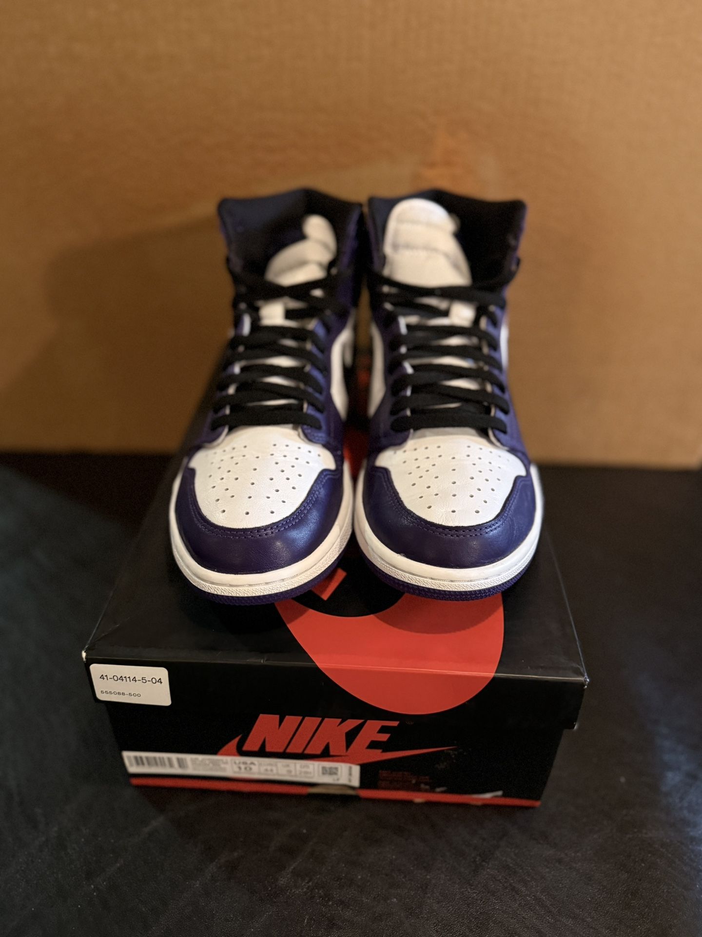Jordan 1 Court Purple Sz 10