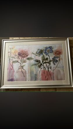 Framed Floral Watercolor Print