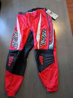 Fox Racing 180 Race Pants Red/Black/White Mens Size 36 Nwt