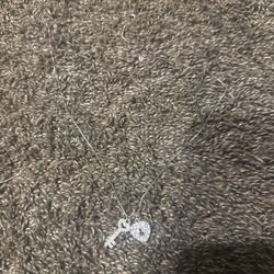 Silver Key And Heart Diamond Necklace