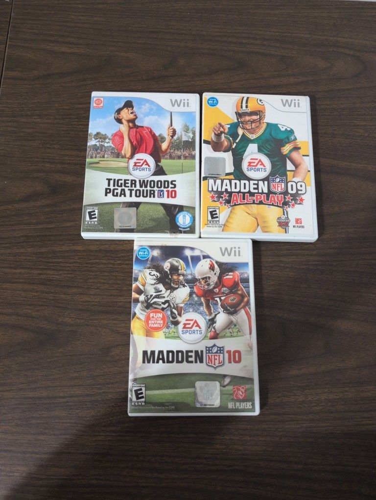 Nintendo Wii Games Tiger Woods Madden