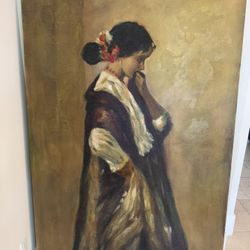 Serenity Hand-Painted Large Wall Art