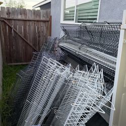 Slatwall Wire Grid Shelves + Metal Wire Display Racks