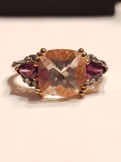 14k Yellow Gold Morganite Ring